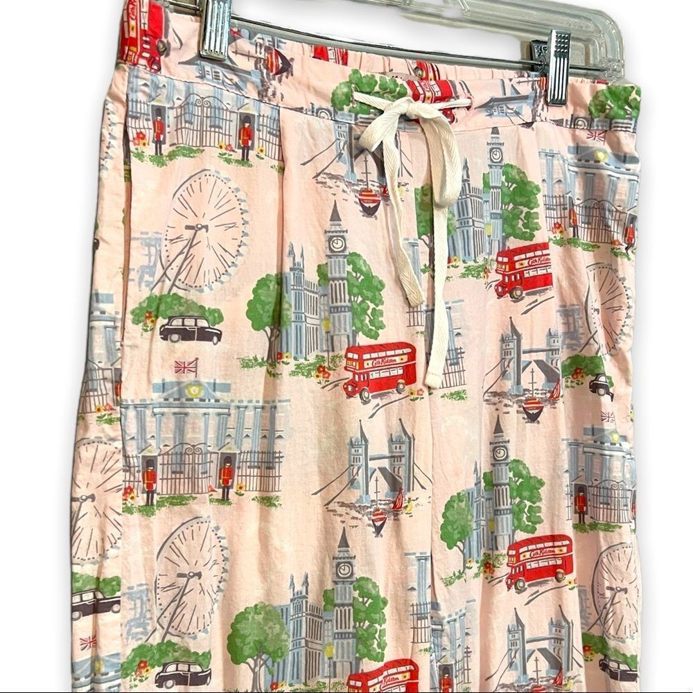 Cath Kidston | England Patterned Pink Printed Pajama Pants Small